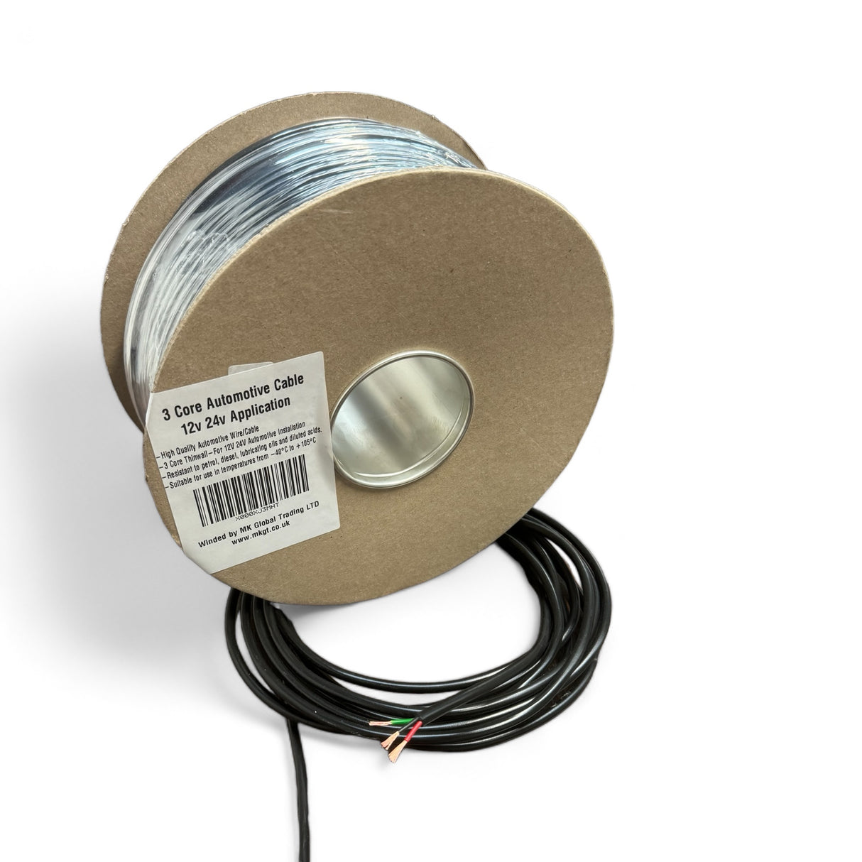 3 Core Cable 0.75mm² 14Amps Round Red/Black 12V 24V Auto Car Boat Automotive Wire