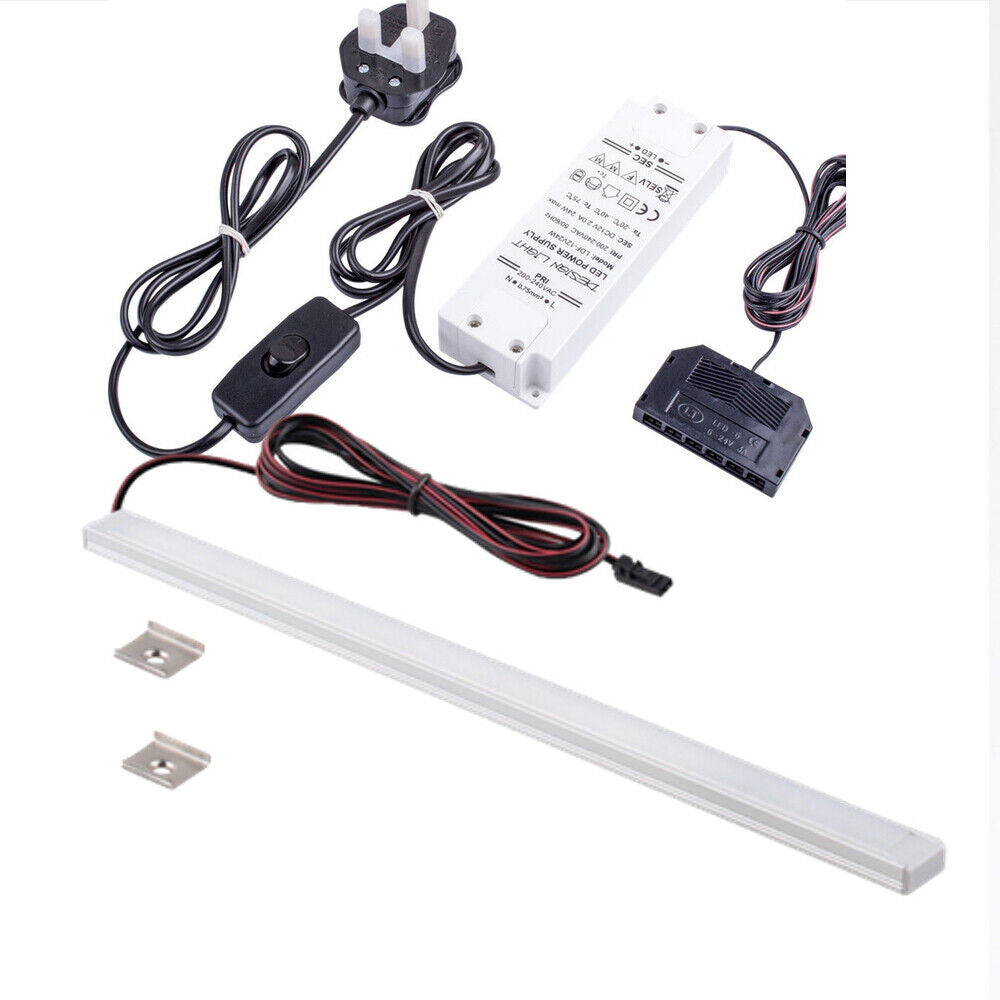 Aluminium Profile Kitchen LED Light Under Cabinet Shelf Cupboard 12V Lighting