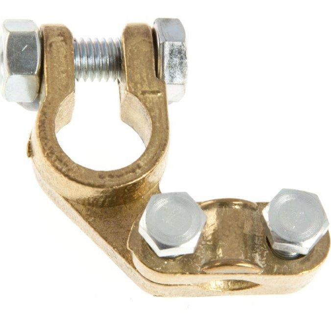 Brass Battery Terminal, Reinforced Off-set Negative