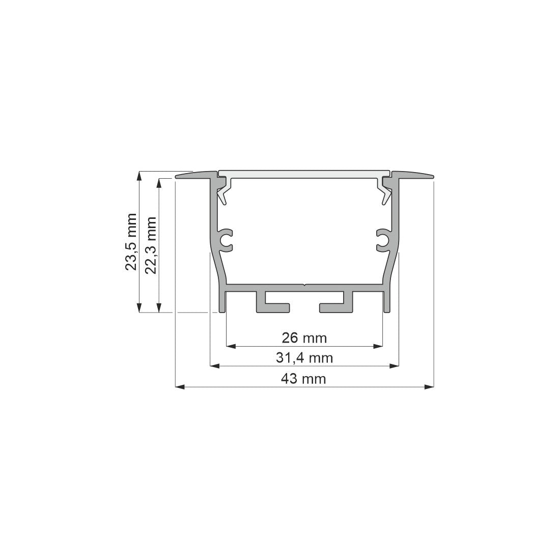 FOBOS Profile 2M | Architectural LED Channel