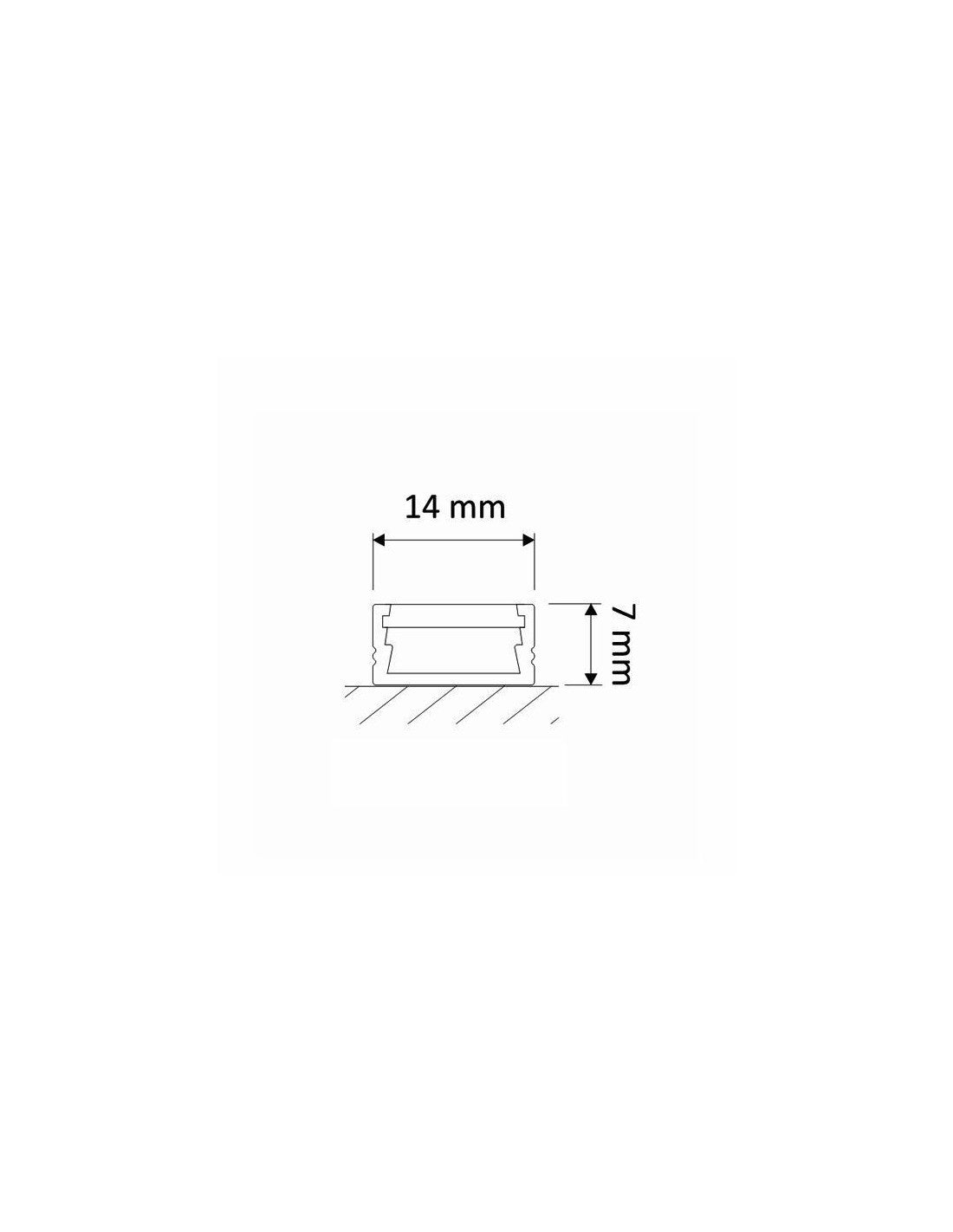 Aluminum LED Profile LINE MINI 1m Strip | Surface Mounted