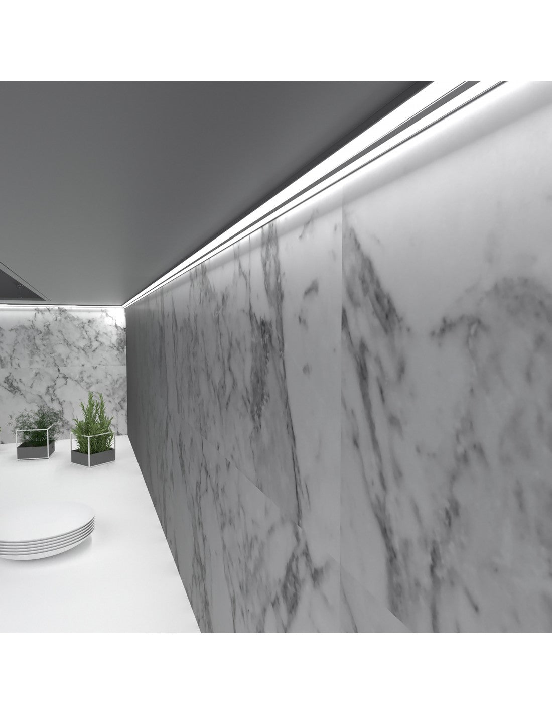 Aluminum LED Profile NEOLINE 2m | Surface Mounted Channel For two LED strips