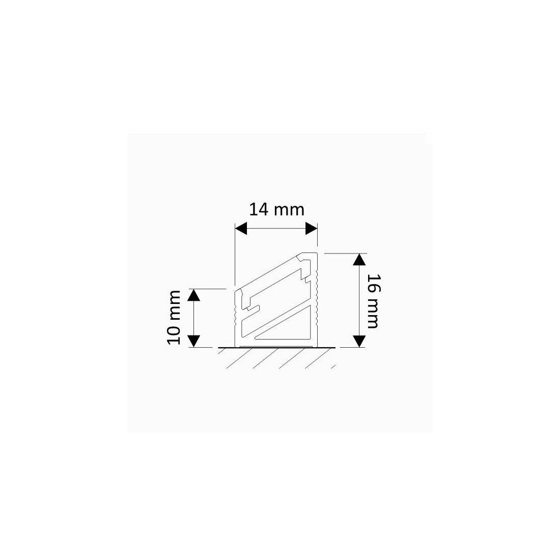 Corner LED Strip Channel - 1m TRI-LINE MINI Aluminum Profile
