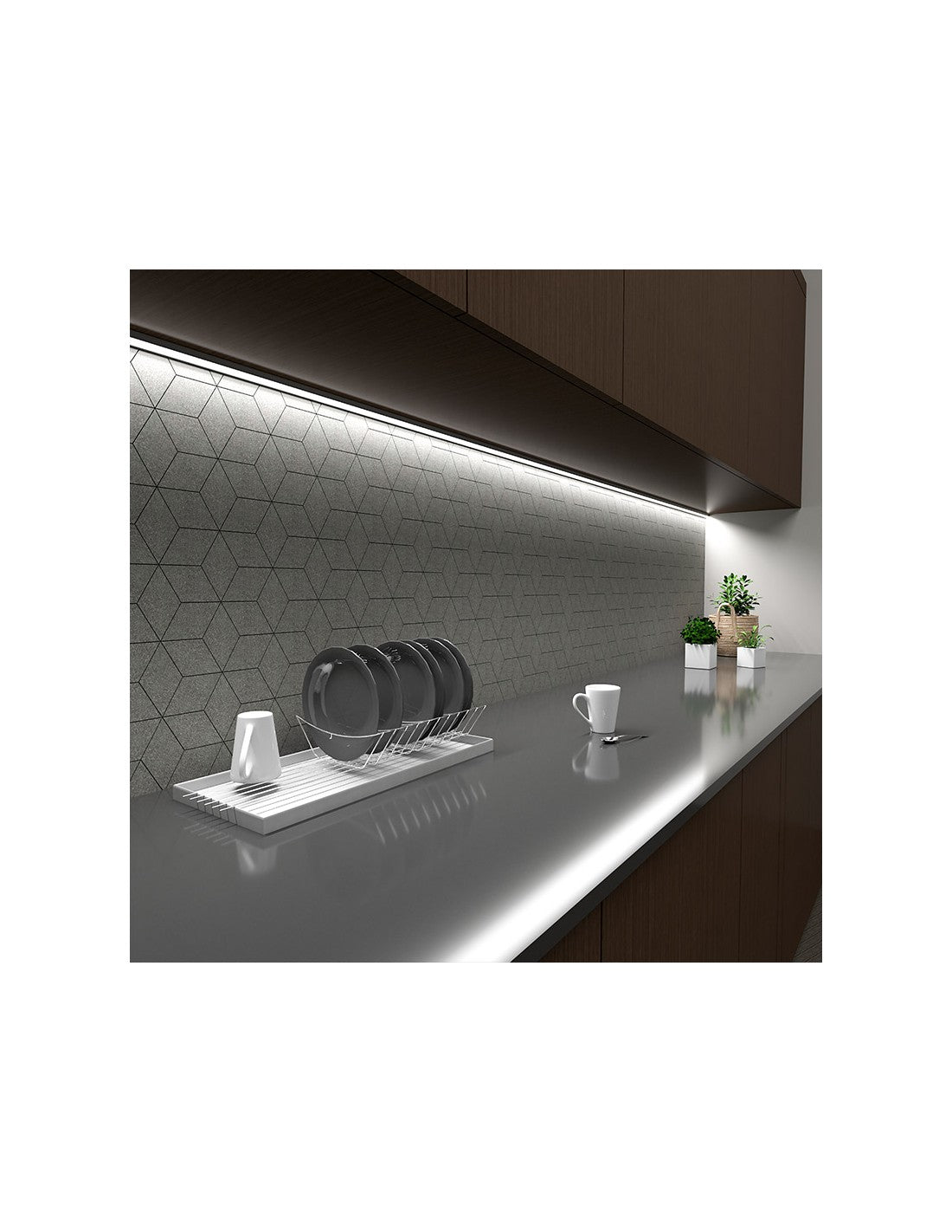 Corner LED Strip Channel - 1m TRI-LINE MINI Aluminum Profile