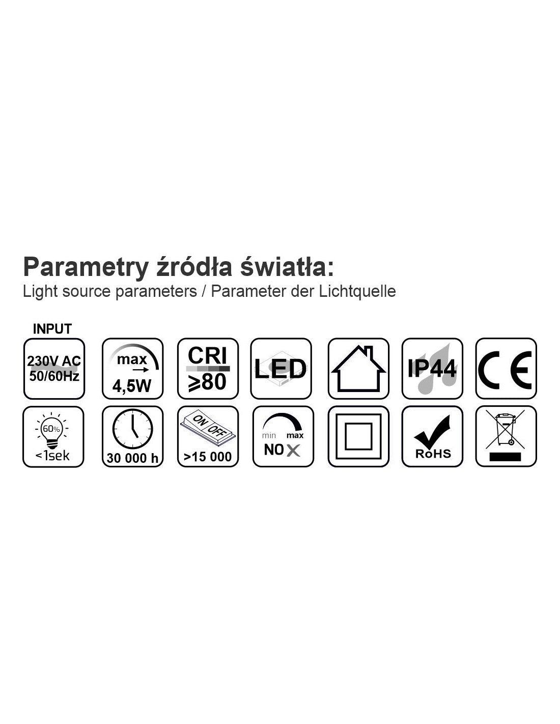 AMBER 4.5W Universal LED Bathroom Light