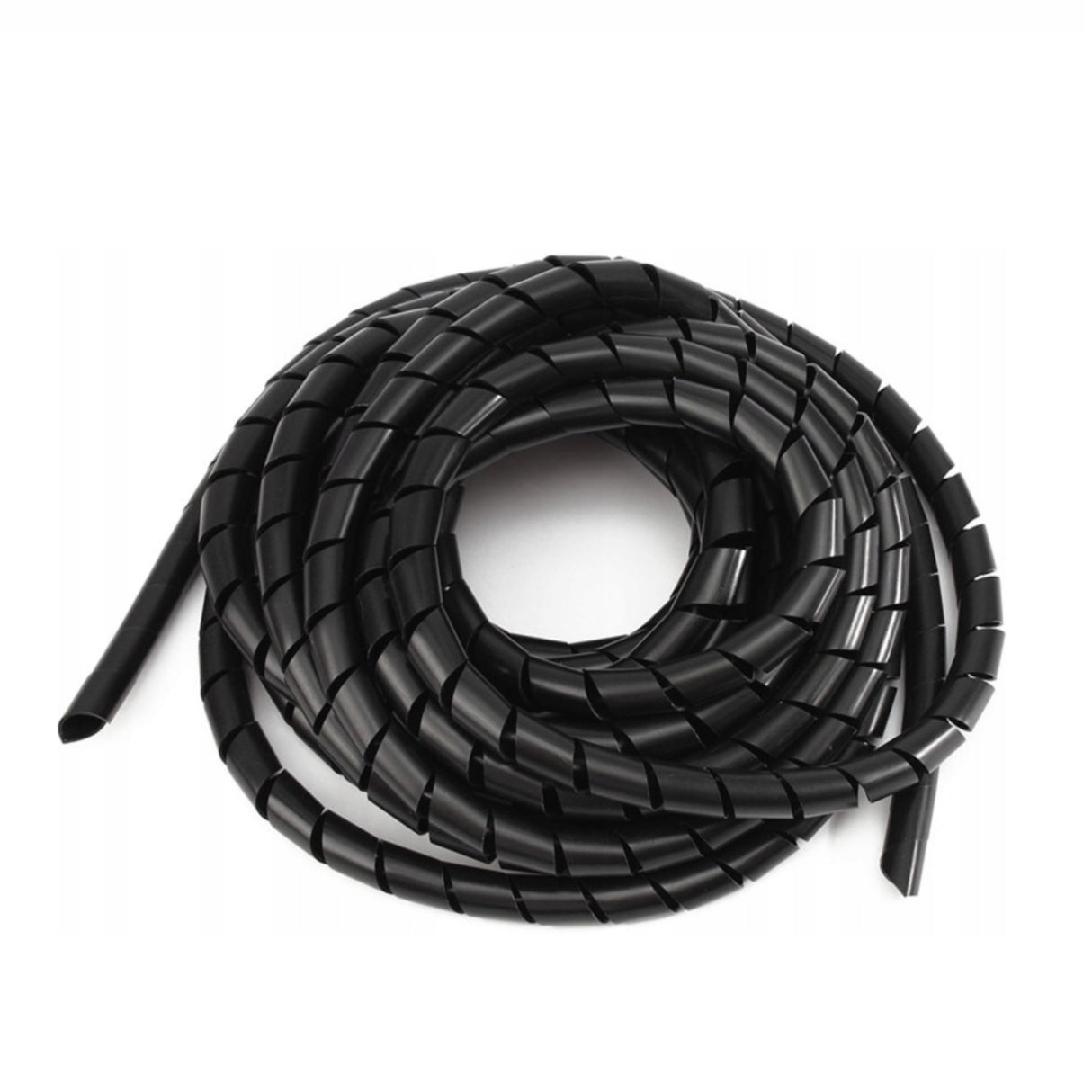 10.2mm Spiral Cable Wrap Black & Natural – Flexible Wire Tidy Sleeve for Cable Management
