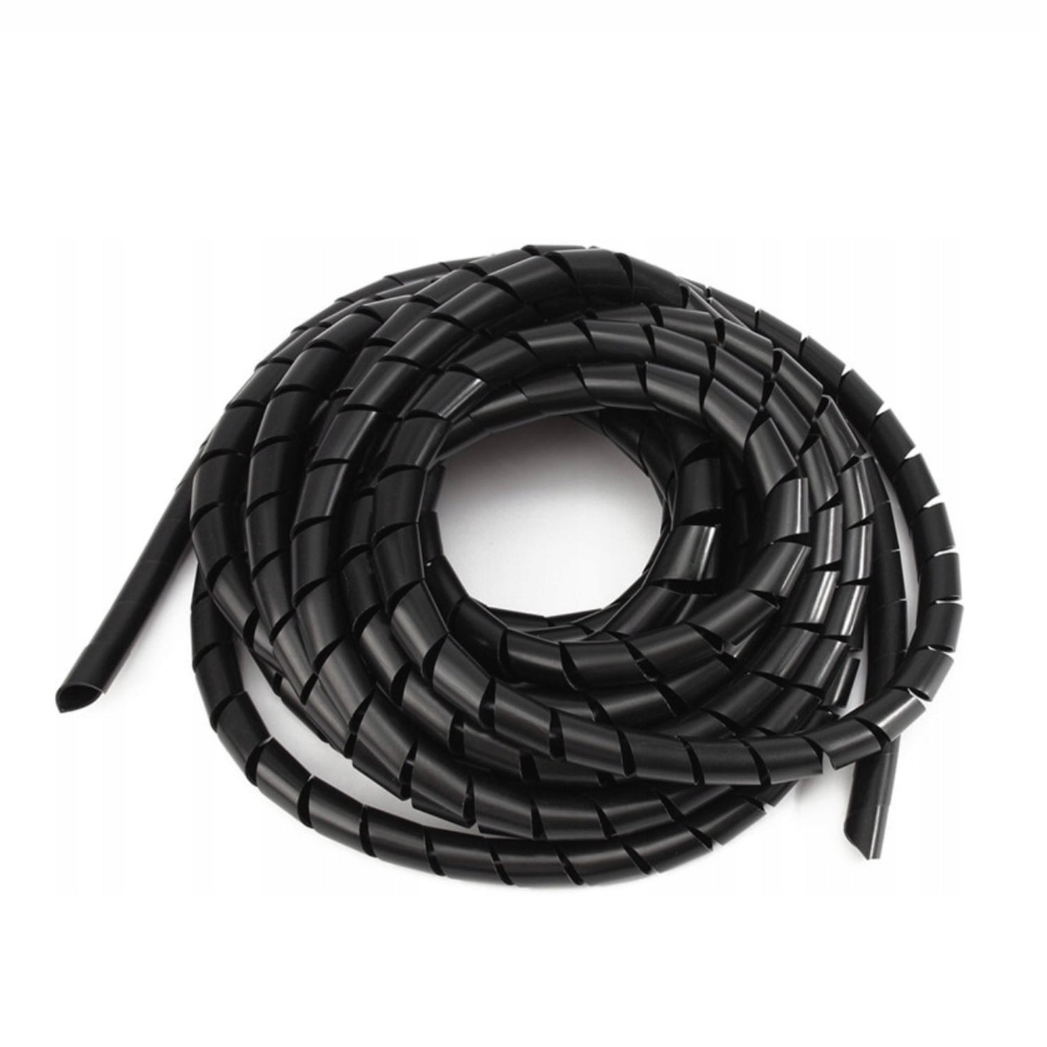 10.2mm Spiral Cable Wrap Black & Natural – Flexible Wire Tidy Sleeve for Cable Management
