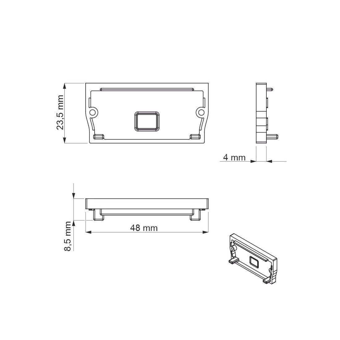 End Cap for JAPET XL LED Profile