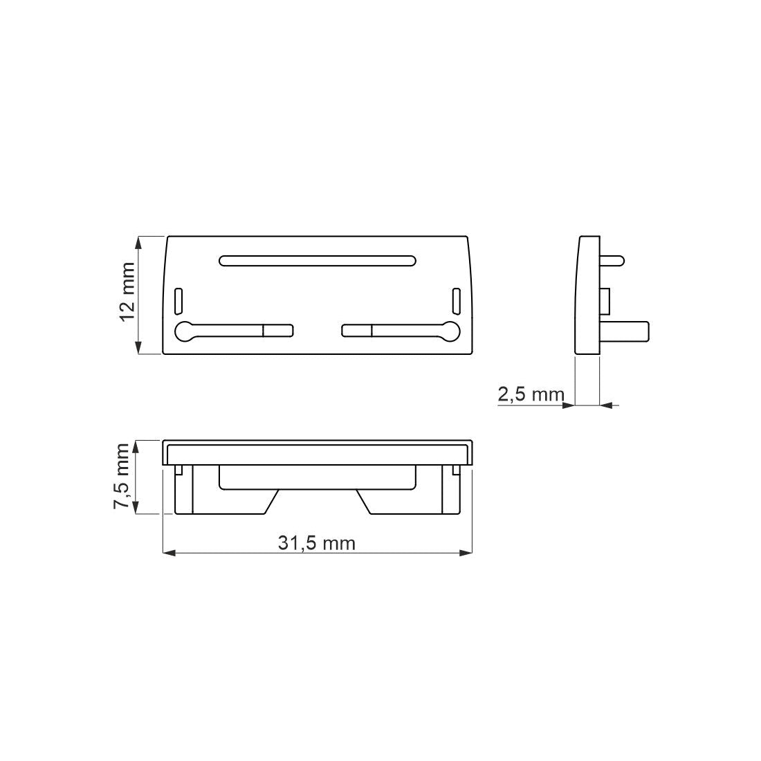 End Cap for NARVI LED Profile