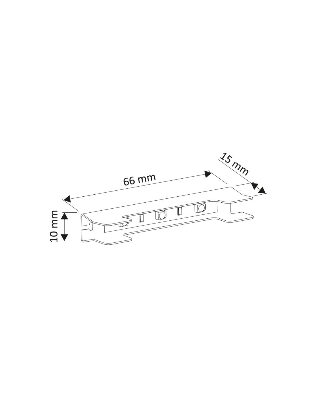 LED Metal Clip 0.25W for Glass Shelving Luminaire