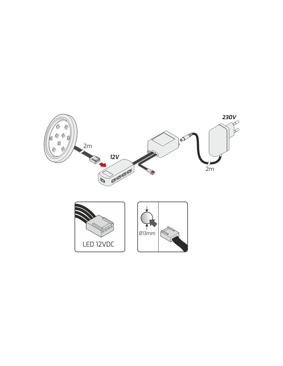 ORBIT RGB LED Under Cabinet Light – 2W