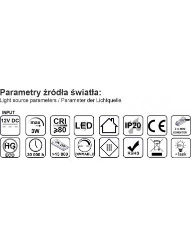 ORBIT XL 3W Under Cabinet LED Light Fixture