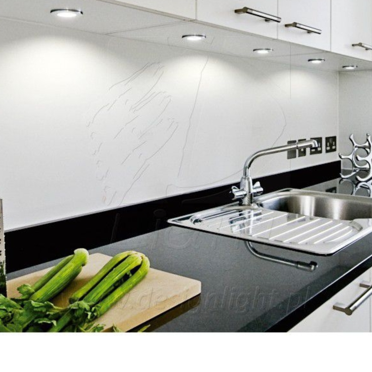 Black Under Cabinet LED Light - Orbit 12V LED Warm/Cool White for Campervan, Kitchen, Wardrobe, Cabinet