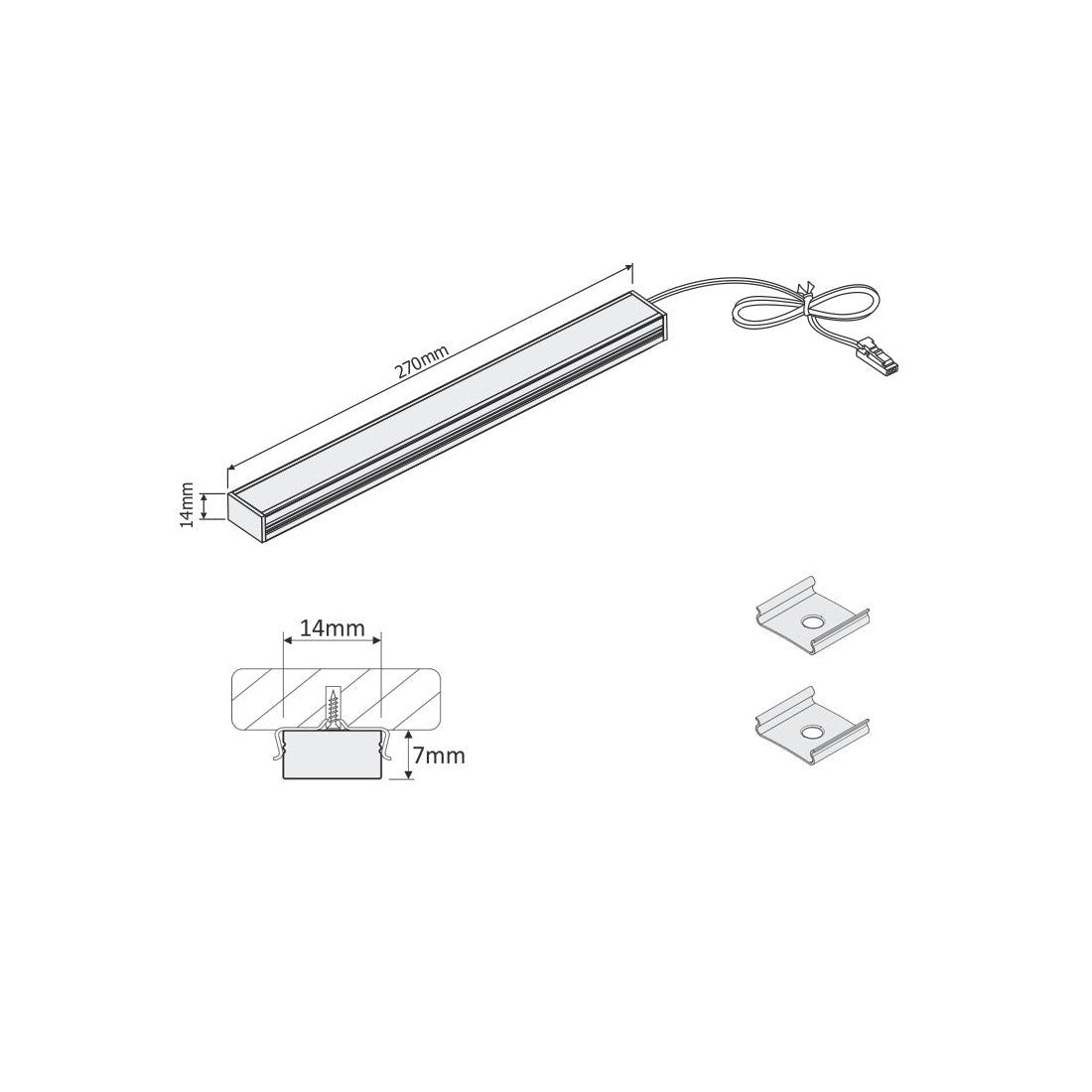 PUPIL 4W LED under-cabinet luminaire