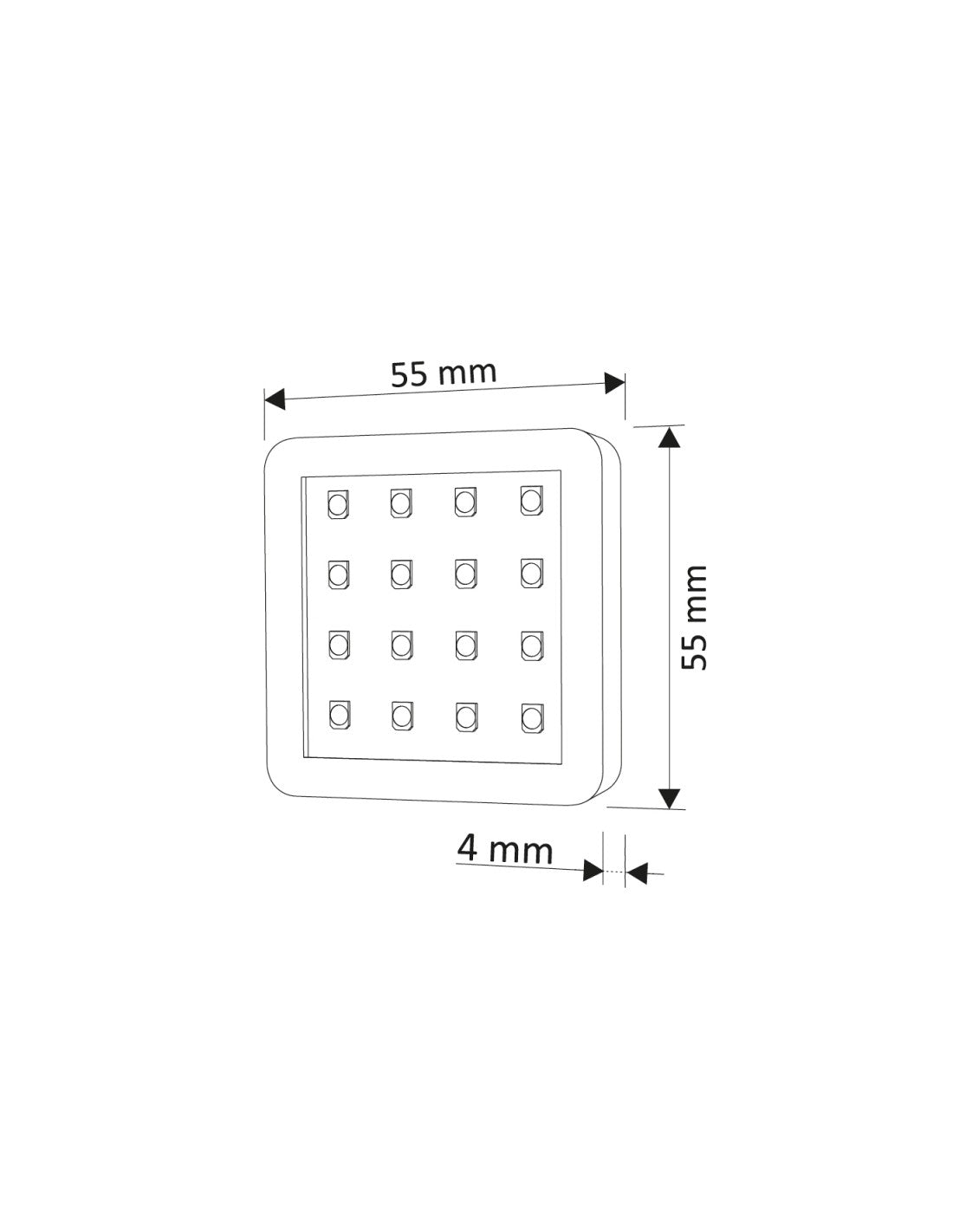 Square 2 Under Cabinet LED Light – 1.5W Slim Luminaire