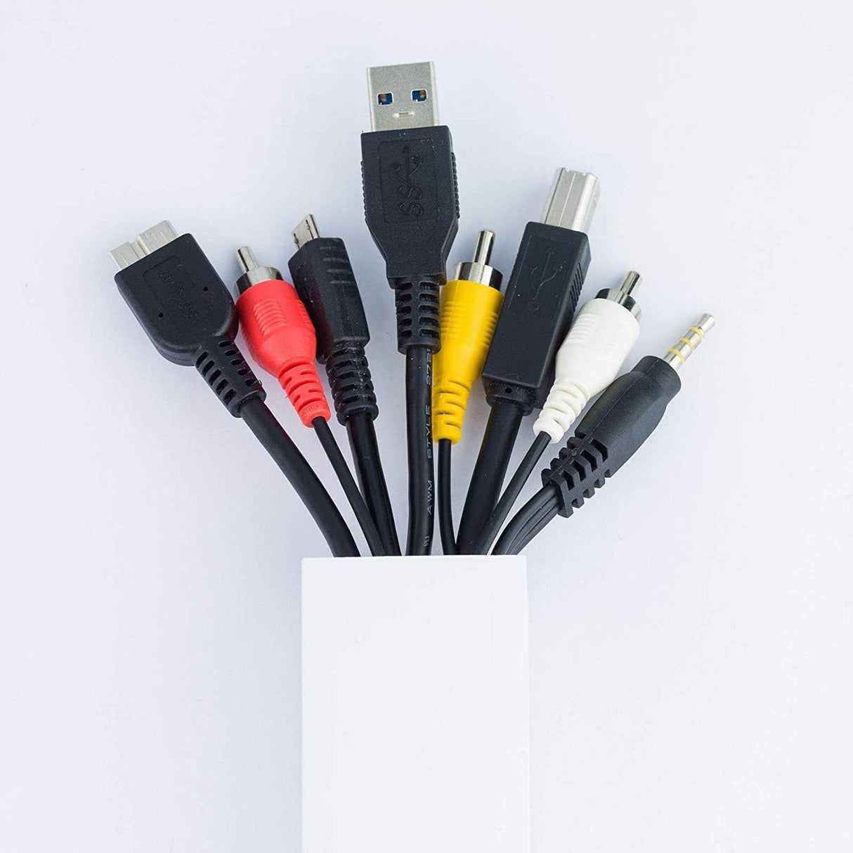 10x8mm Self-Adhesive Electrical Cable Trunking – White, Paintable PVC