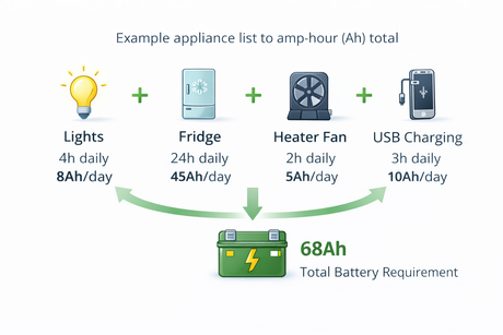 Leisure Battery Size Calculator Guide | What Size Leisure Battery Do I Need?