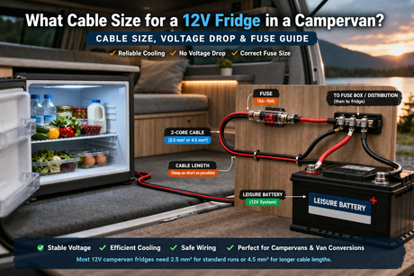 What Cable Size for a 12V Fridge in a Campervan? Cable Size, Voltage Drop and Fuse Guide
