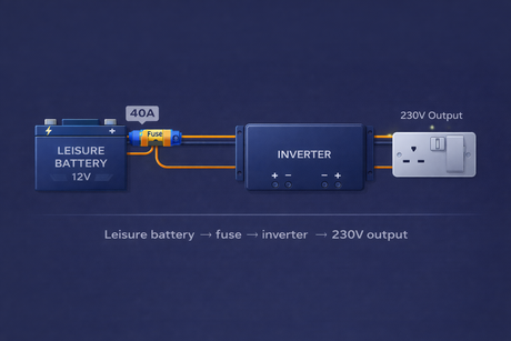 Campervan Inverter Installation (12V to 230V Wiring Diagram UK Guide)