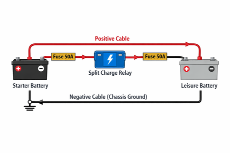Best Cable for Split Charge Relay | 12V Campervan & Leisure Battery Guide UK