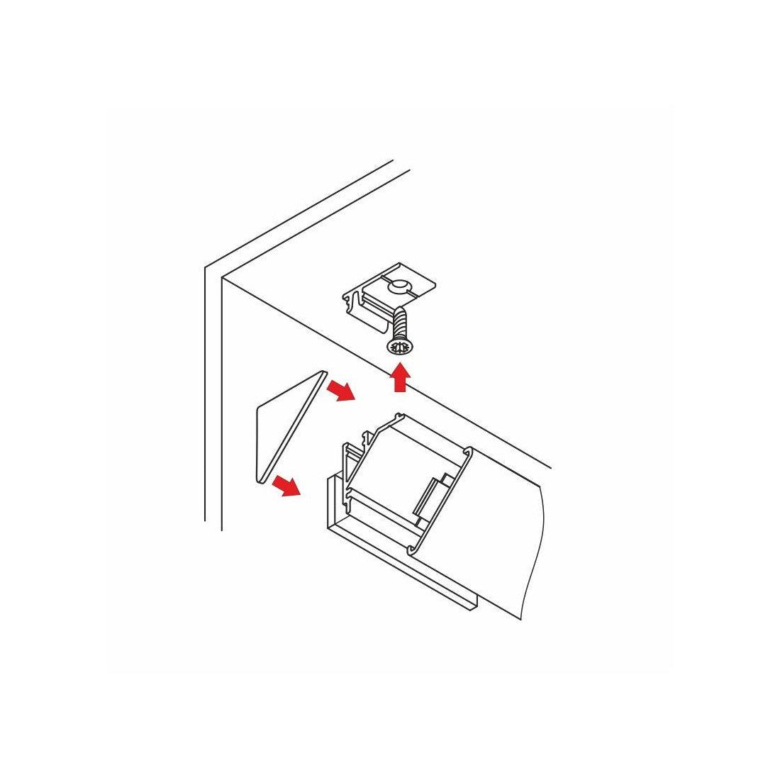 LED Strip Channel - CORNER LINE Profile 1m