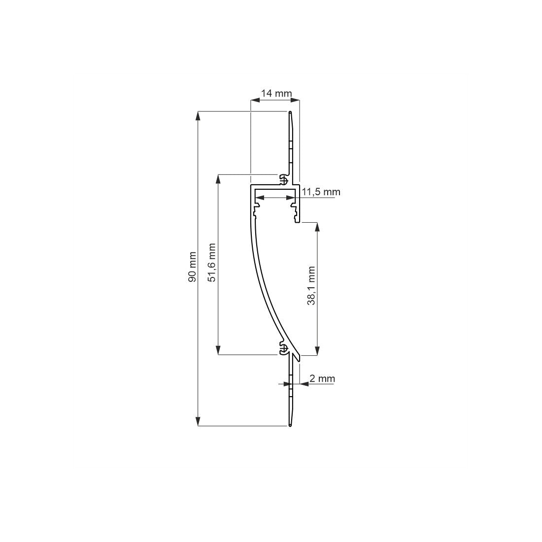 DEOLINE Profile type J | Architectural LED Channel