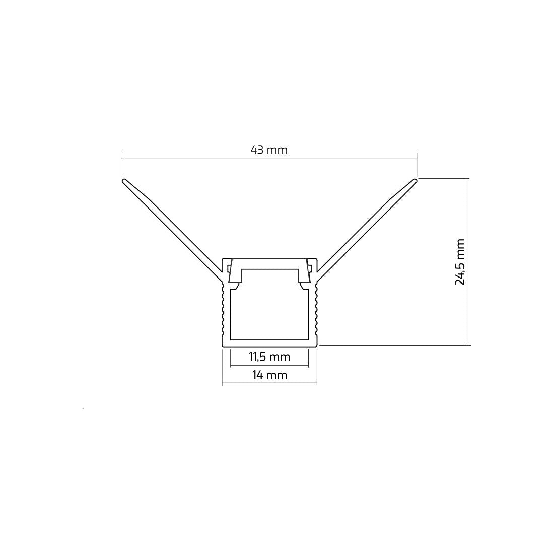 DEOLINE Profile for Plasterboard type W | Architectural LED Channel