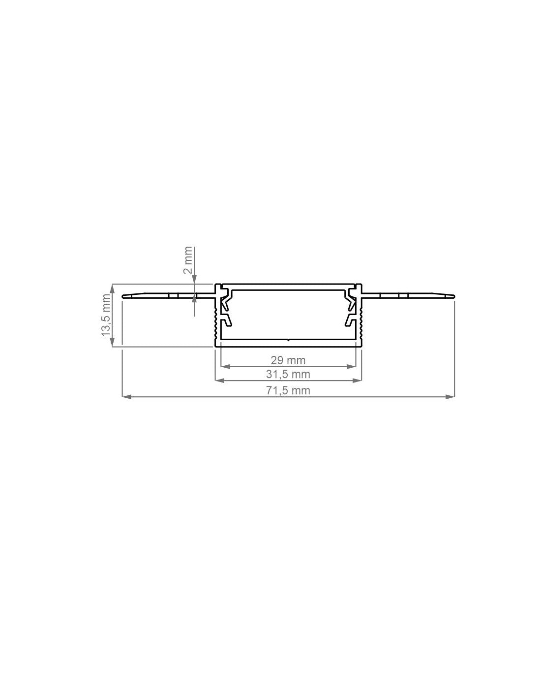 DEOLINE XL Profile for Plasterboard type P | Architectural LED Channel