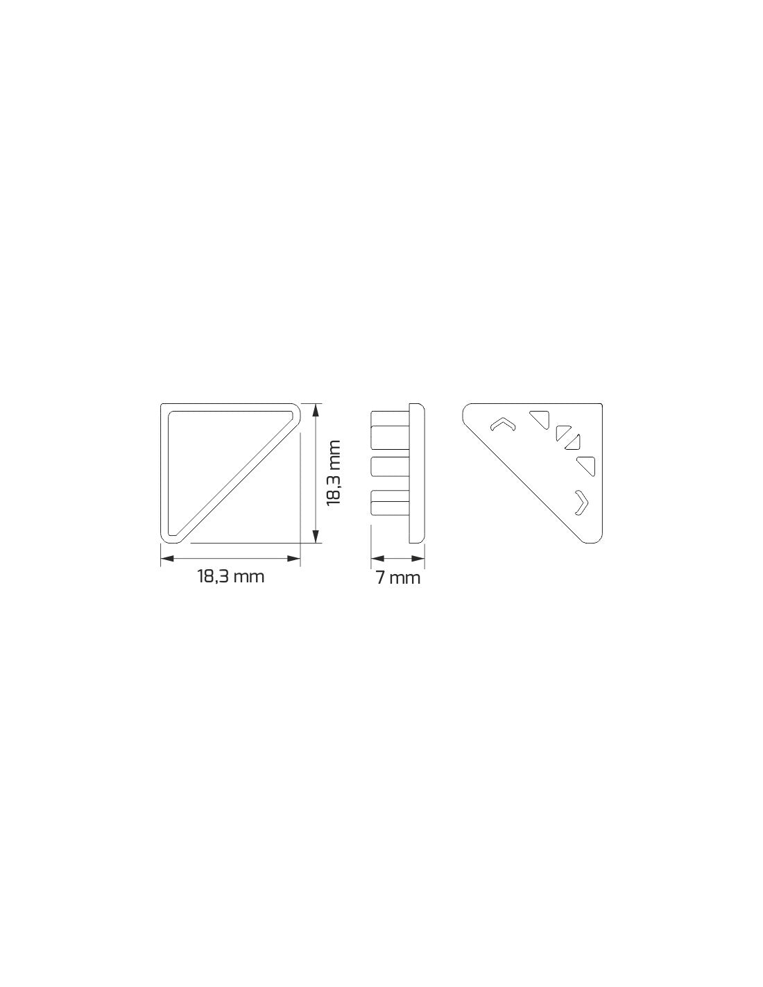 End Cap for CORNER LINE Profile