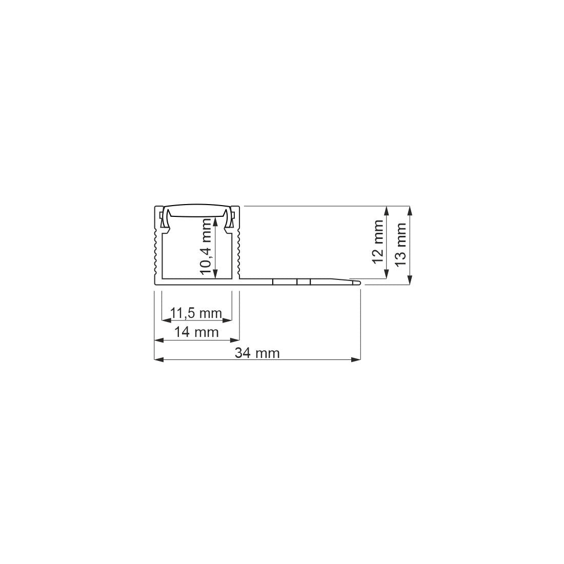 Ceramic Line K Tile Profile for LED Strip | Architectural LED Channel