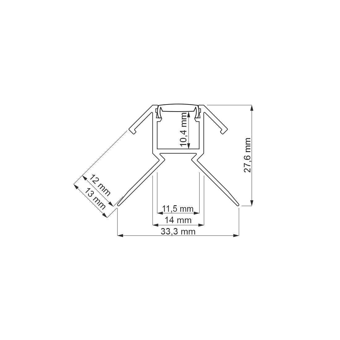 Ceramic Line Z Tile Profile for LED Strip | Architectural LED Channel