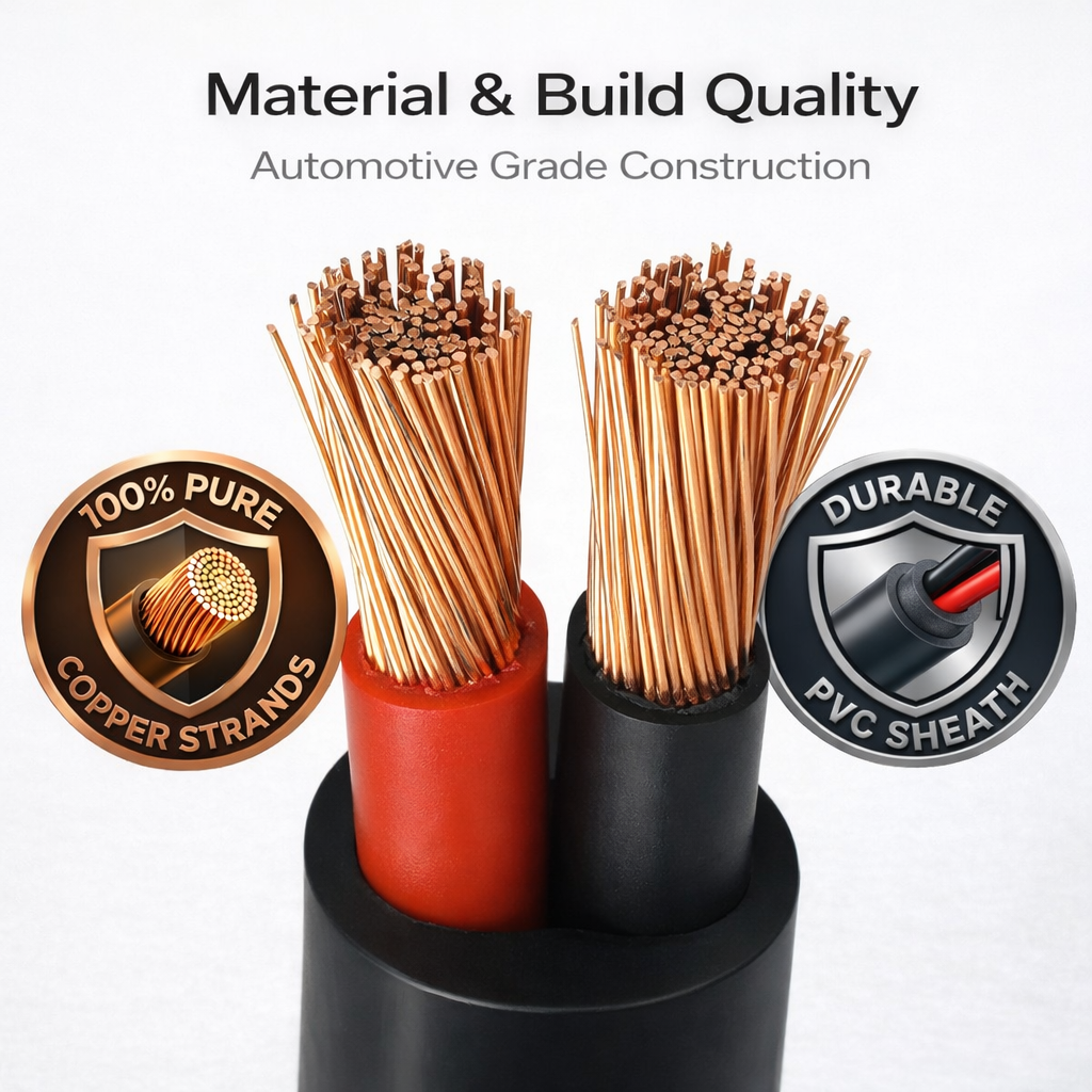 MKGT 2 Core Flat Twin 12V Automotive Cable Wire Red/Black 2.0mm² 25A