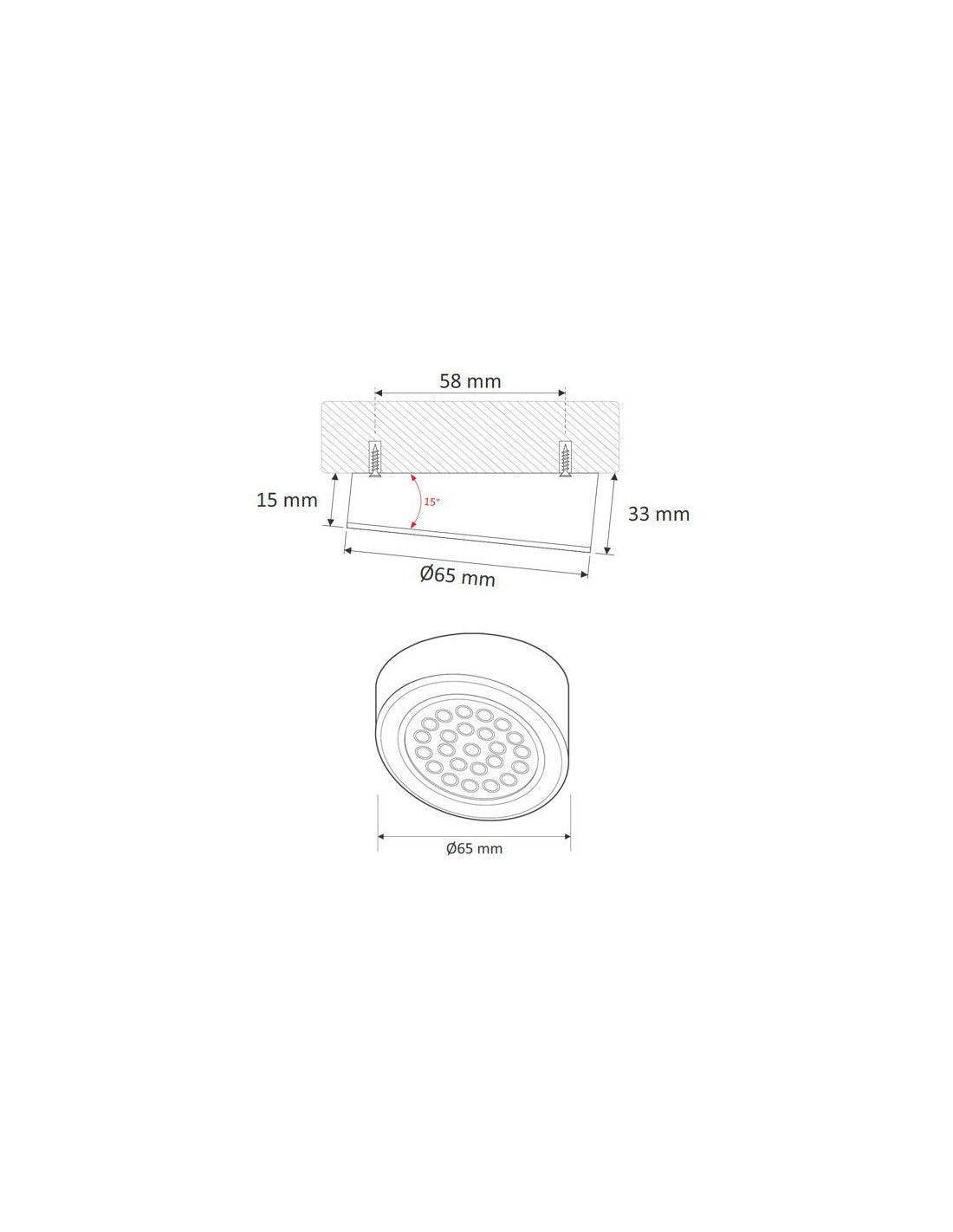 OVAL SLANT MASTER 2W LED Under Cabinet Light Fixture