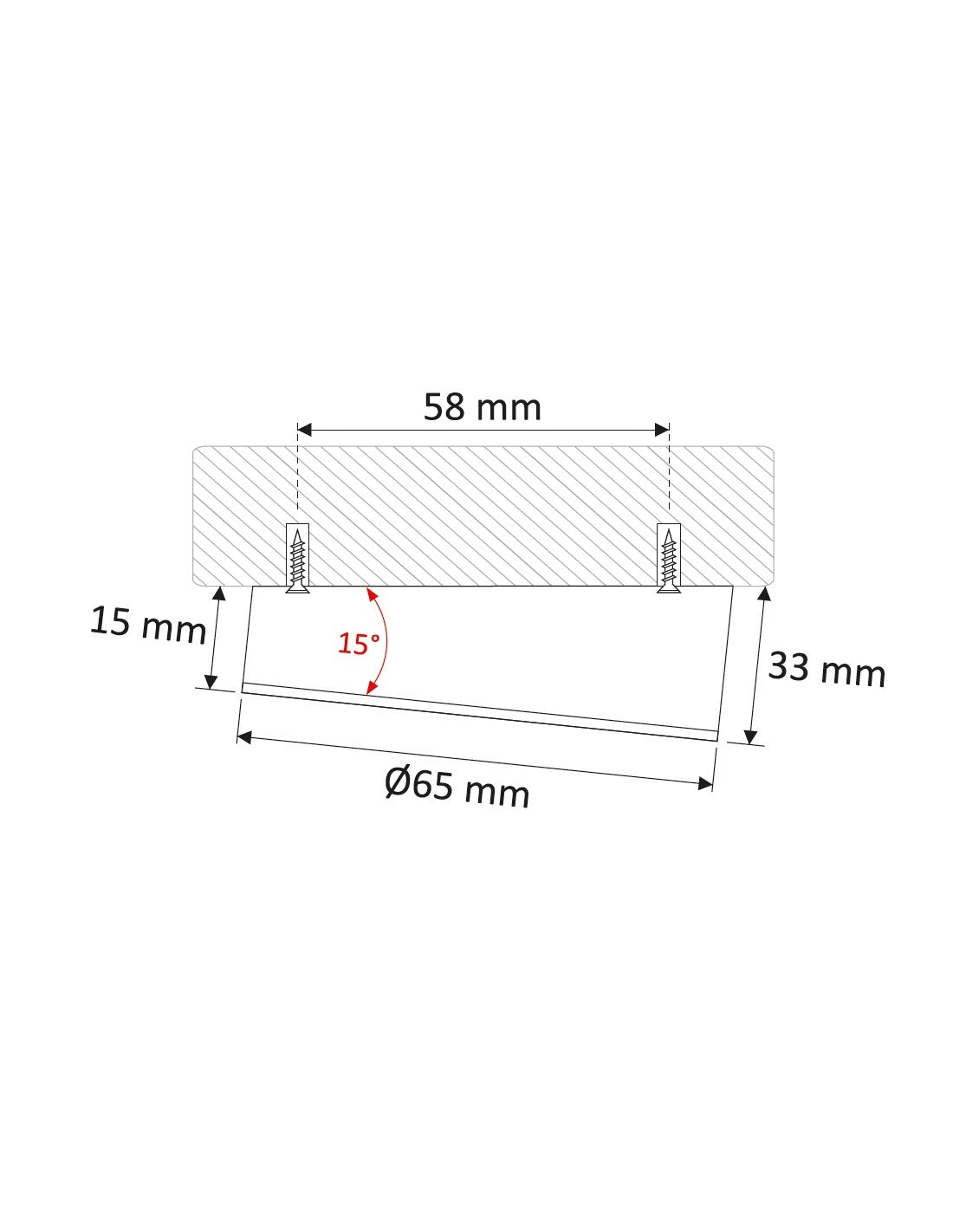 OVAL SLANT MASTER 2W LED Under Cabinet Light Fixture