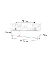 OVAL SLANT MASTER 2W LED Under Cabinet Light Fixture