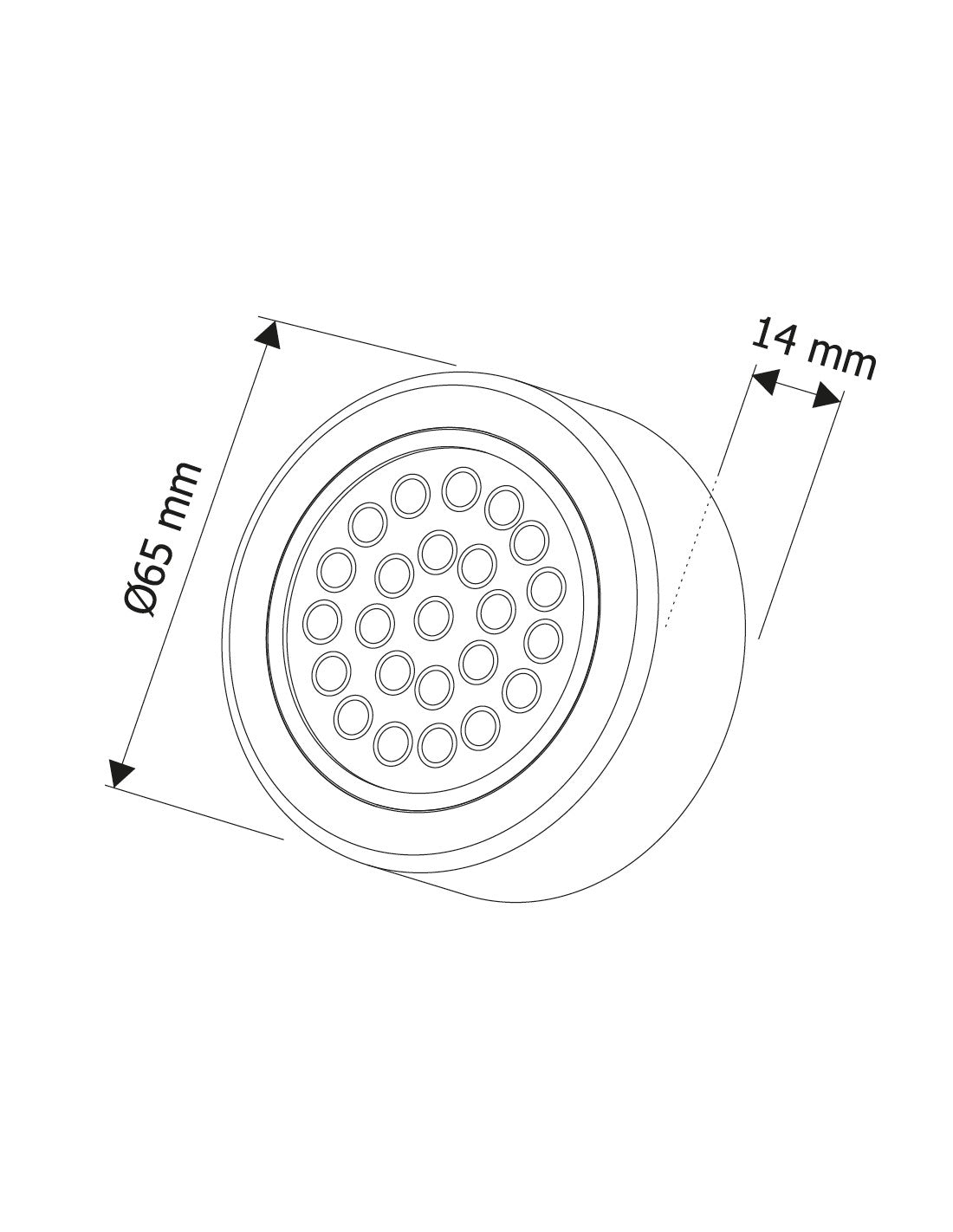 Modern 2W OVAL Under-Cabinet LED Light Fixture