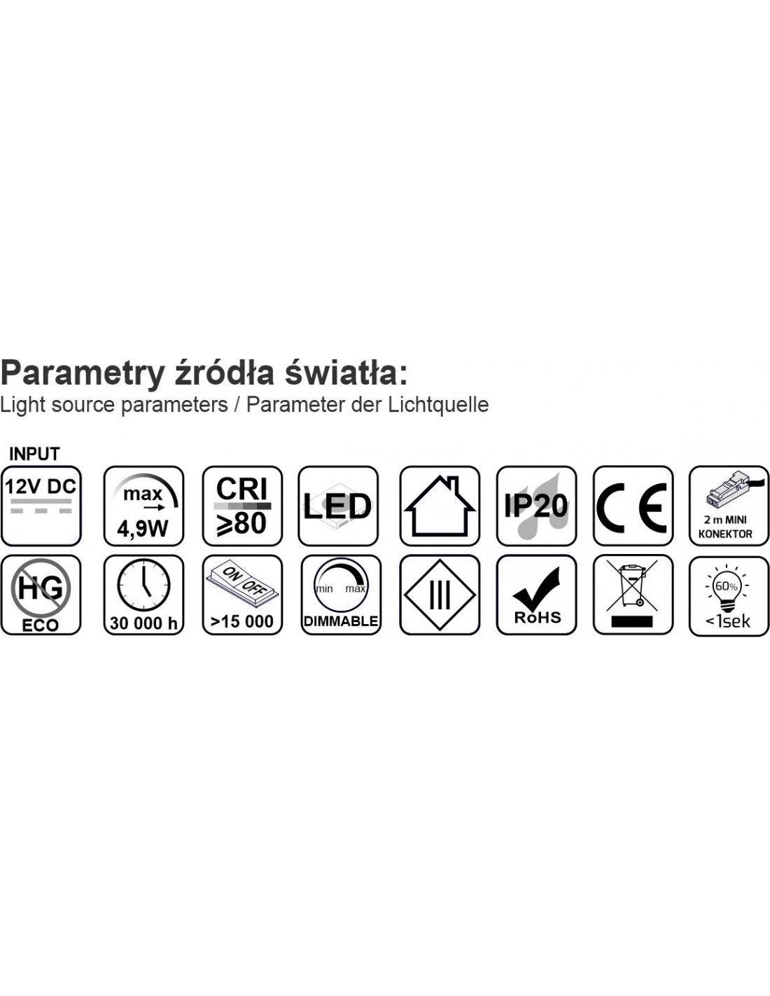 POLISTAR 4.9W Under Cabinet LED Luminaire