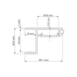 LED aluminum profile SKYLINE 2m For Furniture Board