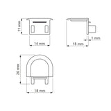 End Cap for INLINE LED Profile