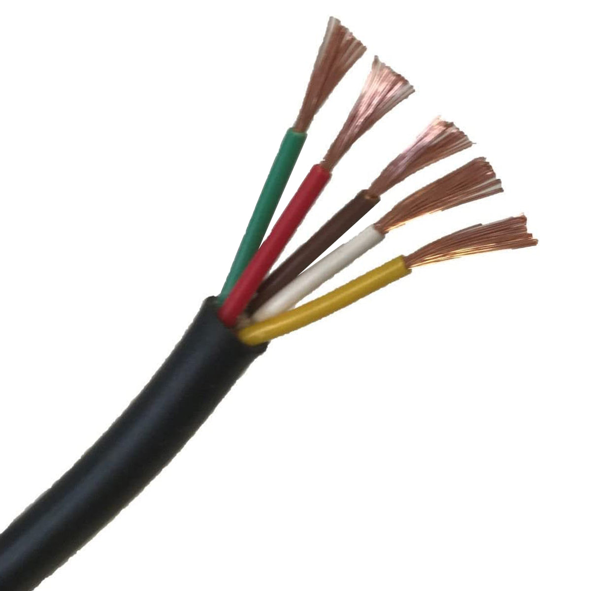 5 Core Cable 1.0mm² 16.5Amps Round Red/Black 12V 24V Auto Car Boat Aut ...