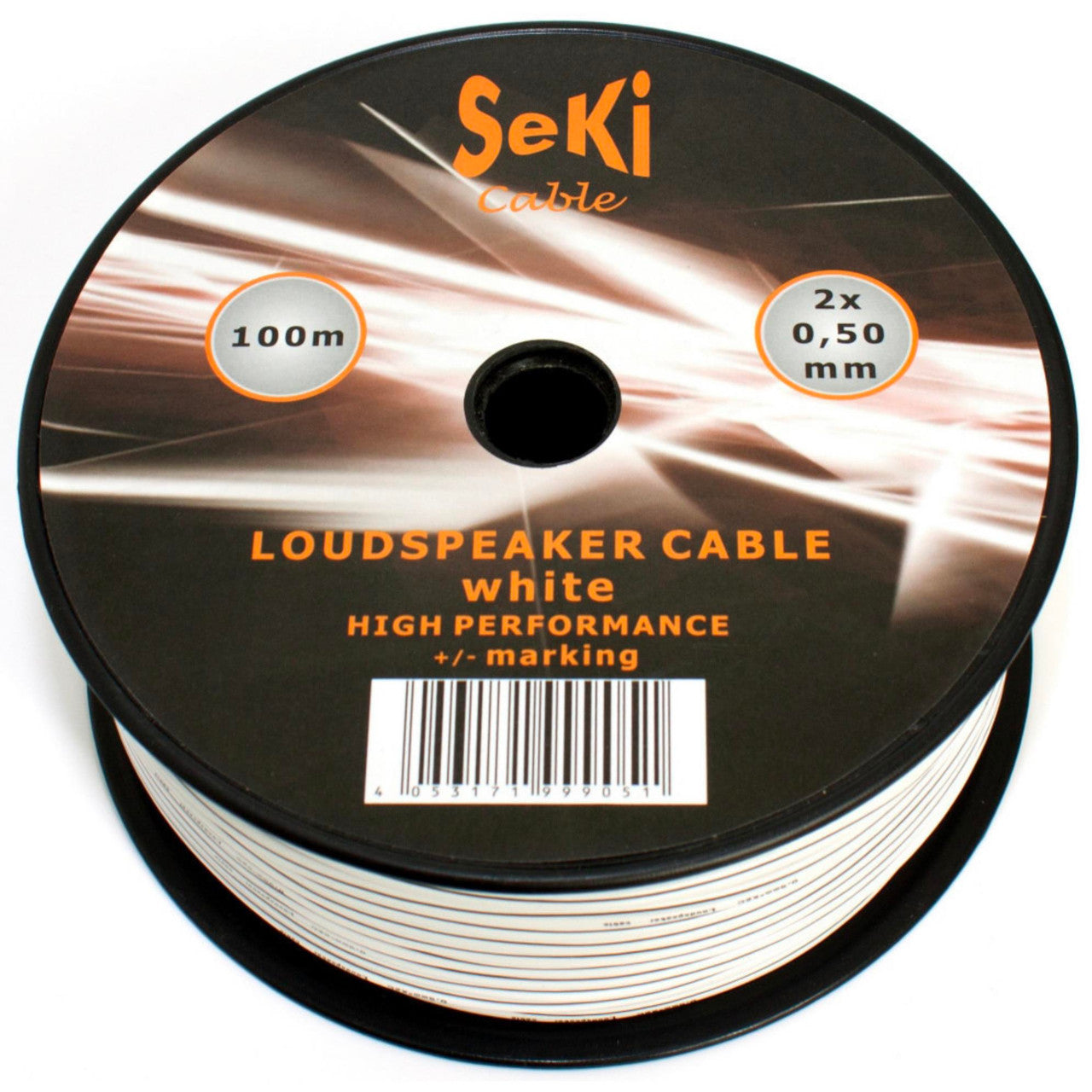white speaker cable